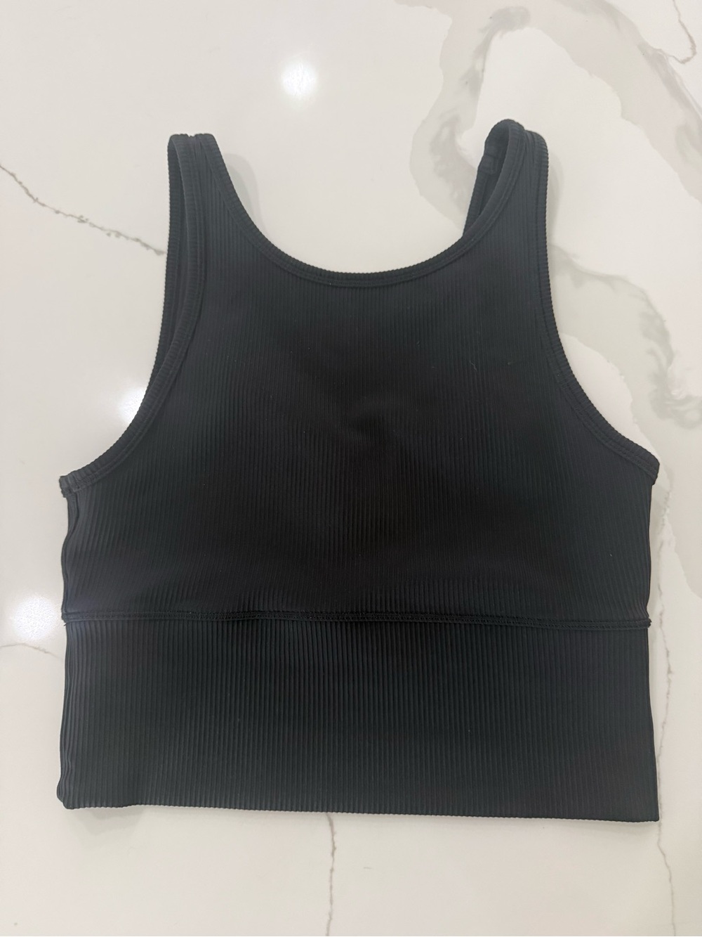 Lululemon Power Pivot Ribbed Black Crop Tank Top - Women's Sleeveless Top